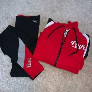 PINK Red Jacket and Matching Leggings